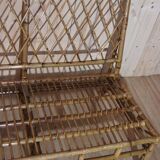 Vintage rattan corner sofa
