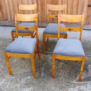 Set of 4 art deco chairs, 1940s