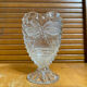 Antique Vase ANNA HUTTE Cut Crystal Bell Shape Vintage #E165