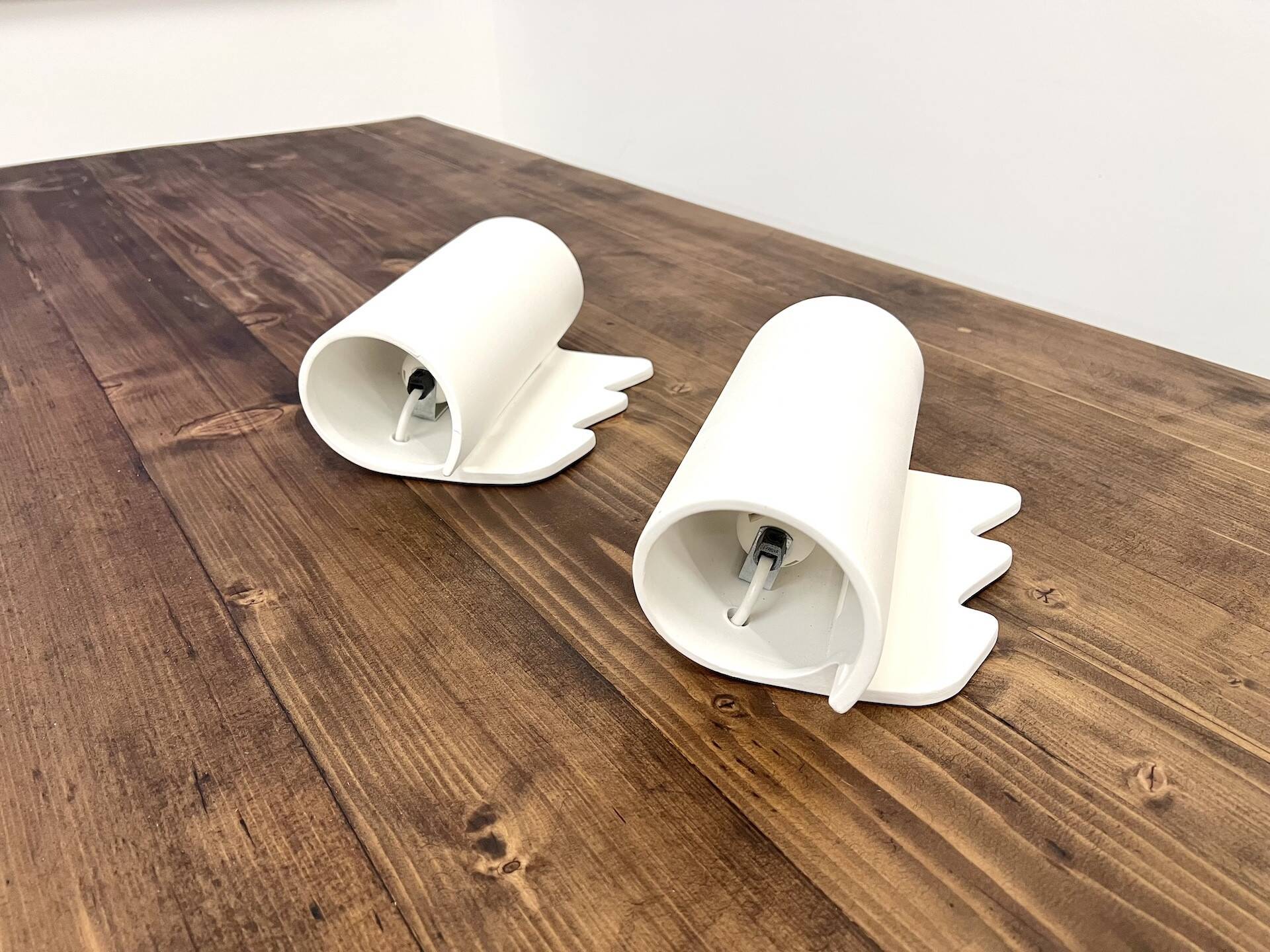 Pair of ceramic wall lights, circa 1990