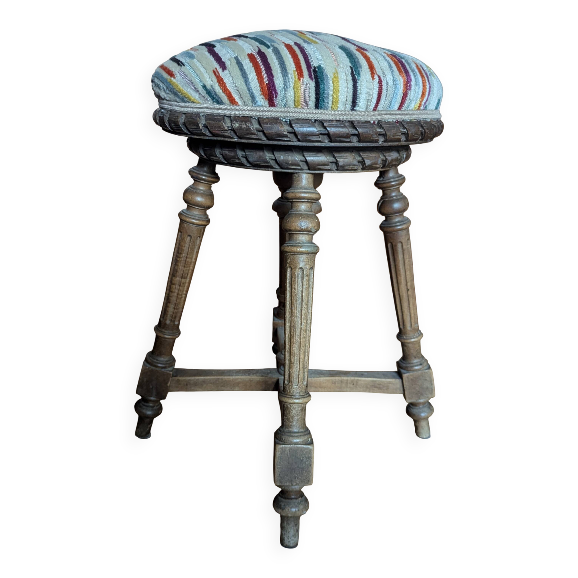 Antique piano stool