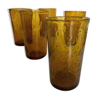 Set de 5 verres gobelets Biot 1960