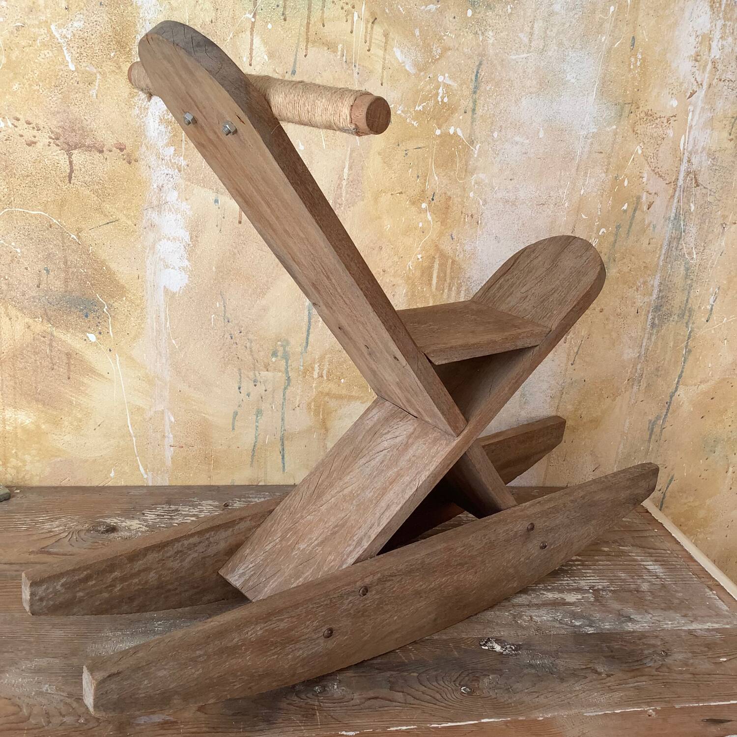 Wooden rocking horse