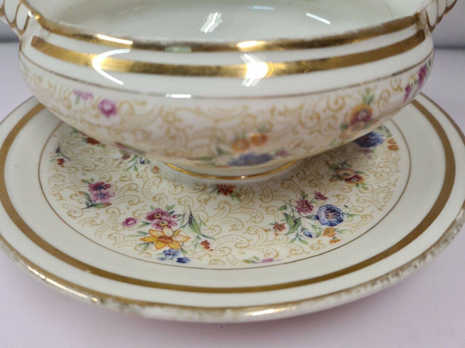 Limoges porcelain gravy boat