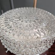 Ceiling light / wall light MATHIAS 1970s – moulded glass with diamond points