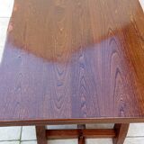 Vintage Scandinavian Brutalist Elm Farmhouse Table