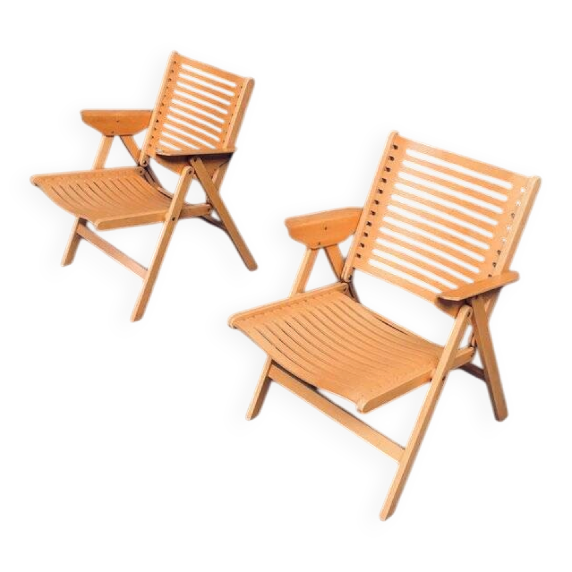 Set of Mid-Century Modern Design Rex Folding Chairs by Niko Kralj for Stol Kamnik, 1980s