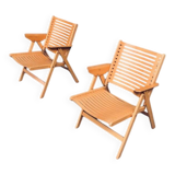 Set of Mid-Century Modern Design Rex Folding Chairs by Niko Kralj for Stol Kamnik, 1980s