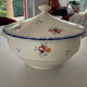 Digoin Sarreguemines soup tureen, Dannemarie model, 1950s, French soup.