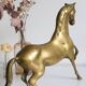 Vintage golden brass horse