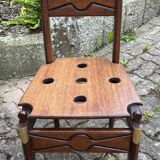 Commode scriban de marine bois laiton vintage et sa chaise