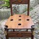 Commode scriban de marine bois laiton vintage et sa chaise