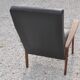 Armchair in black leather armrests 50
