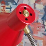 Lampe de bureau à poser rouge vintage année 70