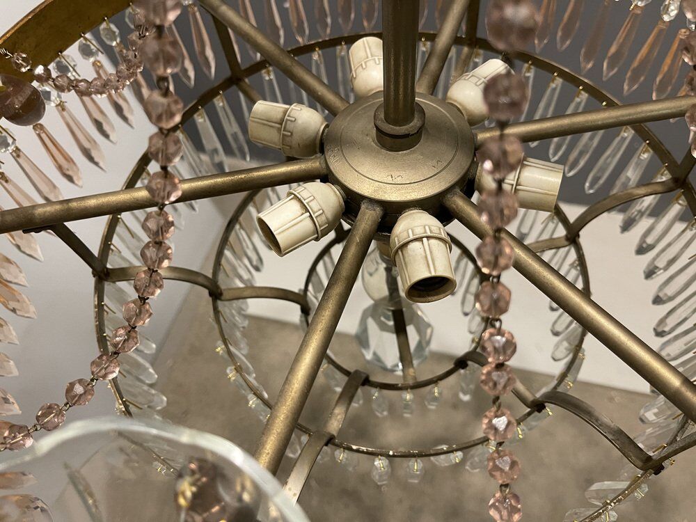 Italian Murano Glass Chandelier, 1950s