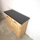 Small kitchen cabinet / small Mado sideboard in raw wood, 1950