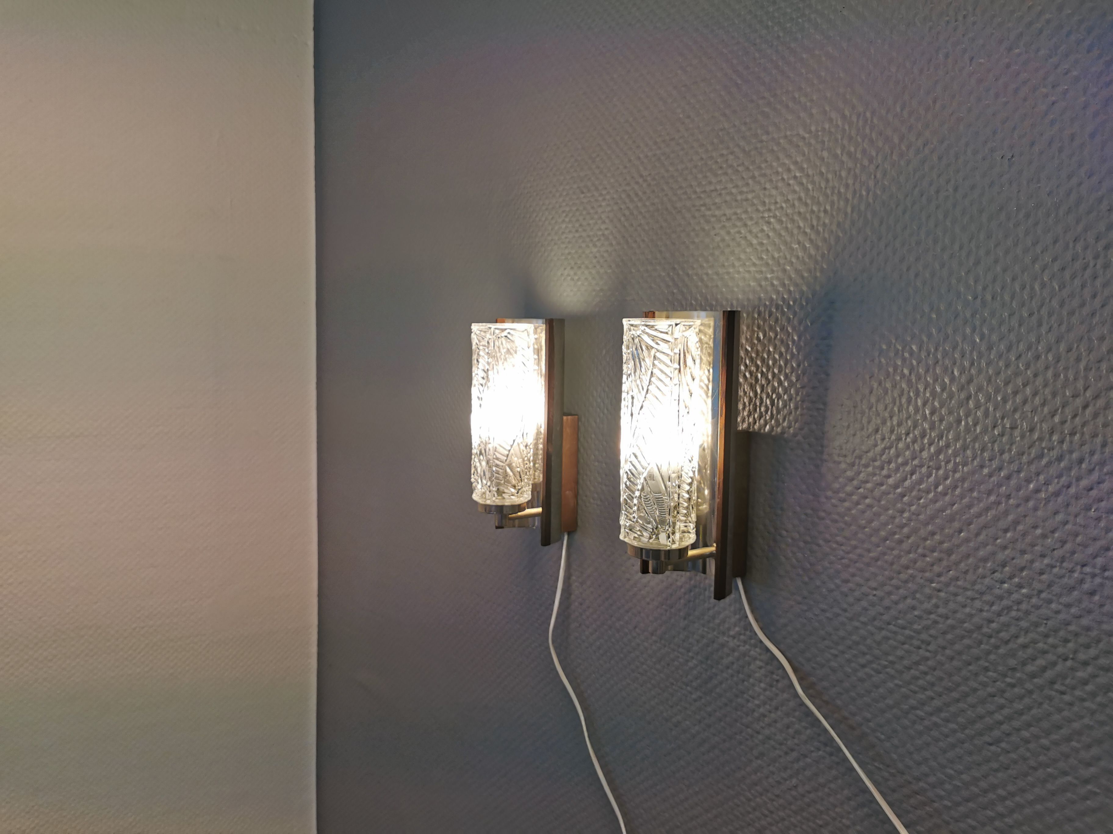 Danish designed wall lights from the 1970