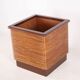Rattan and wood planter