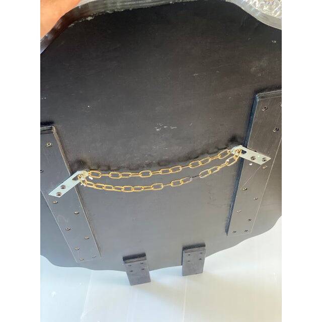 Early 21st century venetian oval floreal hand-carving mirror in murano glass