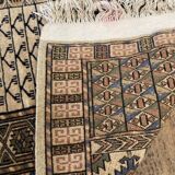 Beige wool Persian rug 210x130