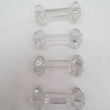 Lot de 4 portes couteaux anciens en cristal taillé