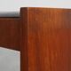 Art Deco Walnut Stool with Leather Seat, Belgium ca. 1925