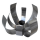 Oxar space age chrome flower wall light