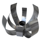 Oxar space age chrome flower wall light