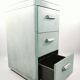 Antique Vintage Industrial 20th Century Light Blue Chest Of 3 Drawers