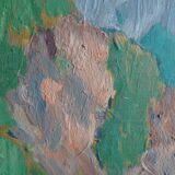 Mountain landscape painting Haute savoie La vacheresse