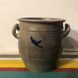 Lot 5 old blue sandstone 3 pots - carafe - vintage decoration tonneau