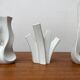 White sculptural vases by Peter Müller for Sgrafo Modern, 1960s, set of 6.