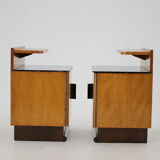 1950s Pair of Bedside Tables, Czechoslovakia