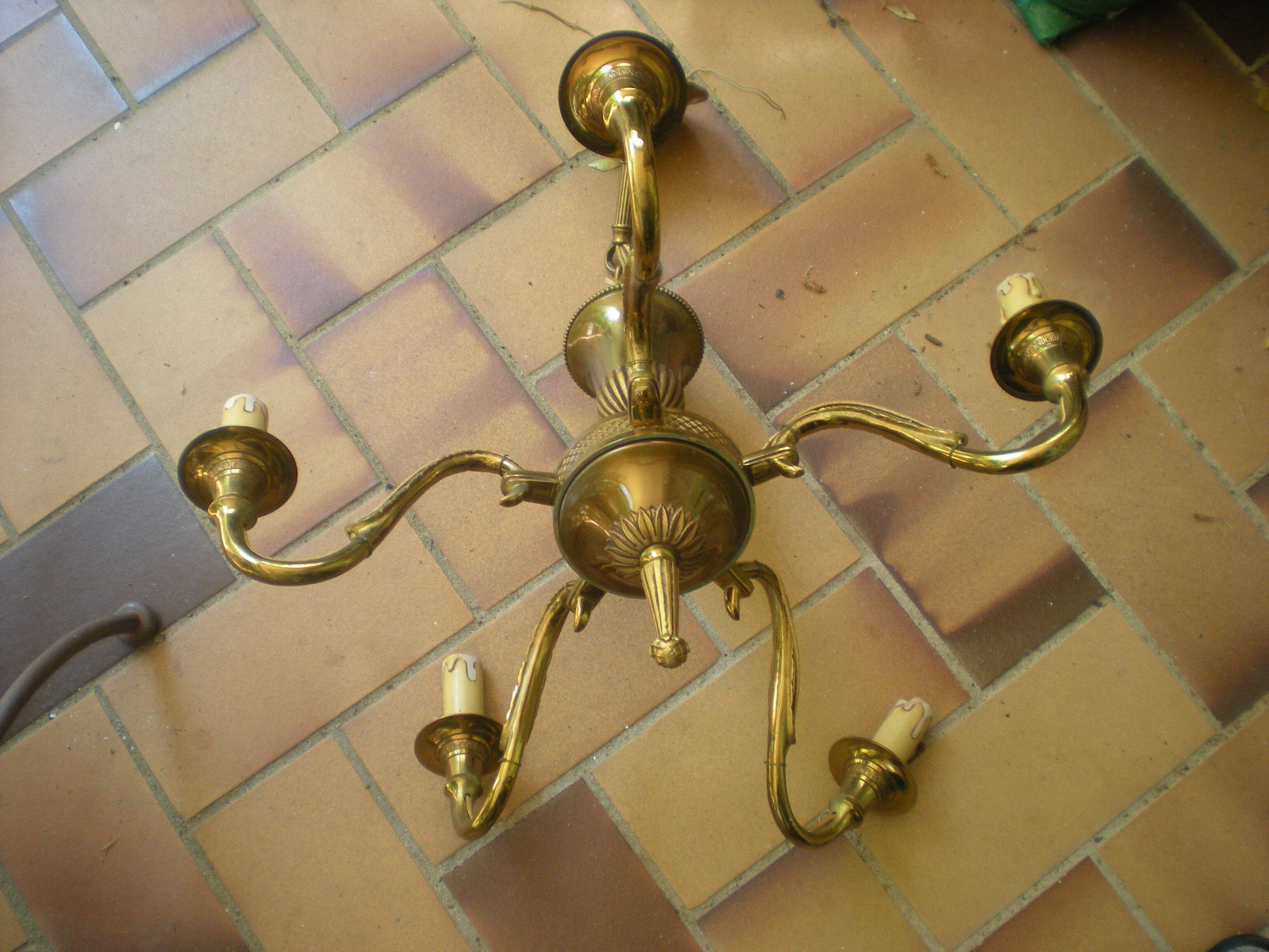 Lustre art deco-5 branches