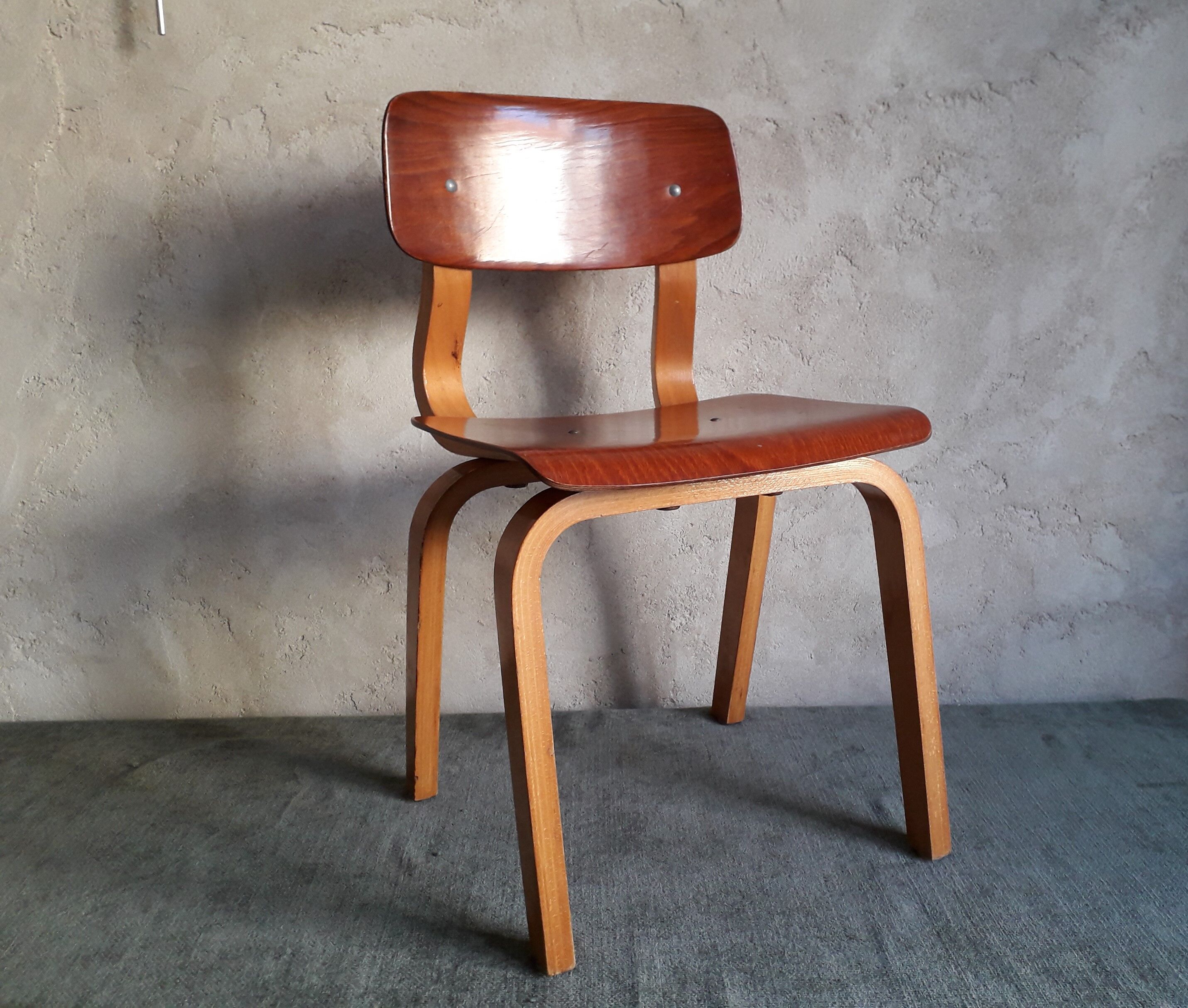 Children's school chair made of vintage wood