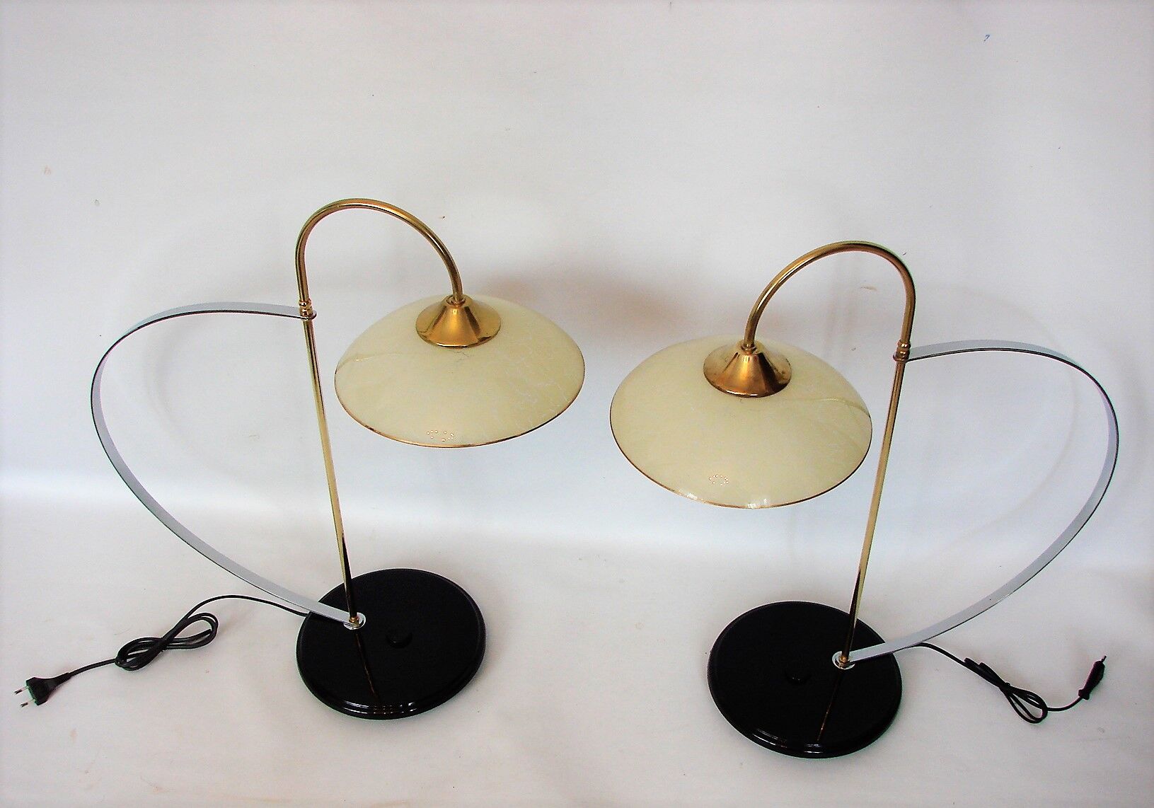 Pair of minimalist lamps, 1970s