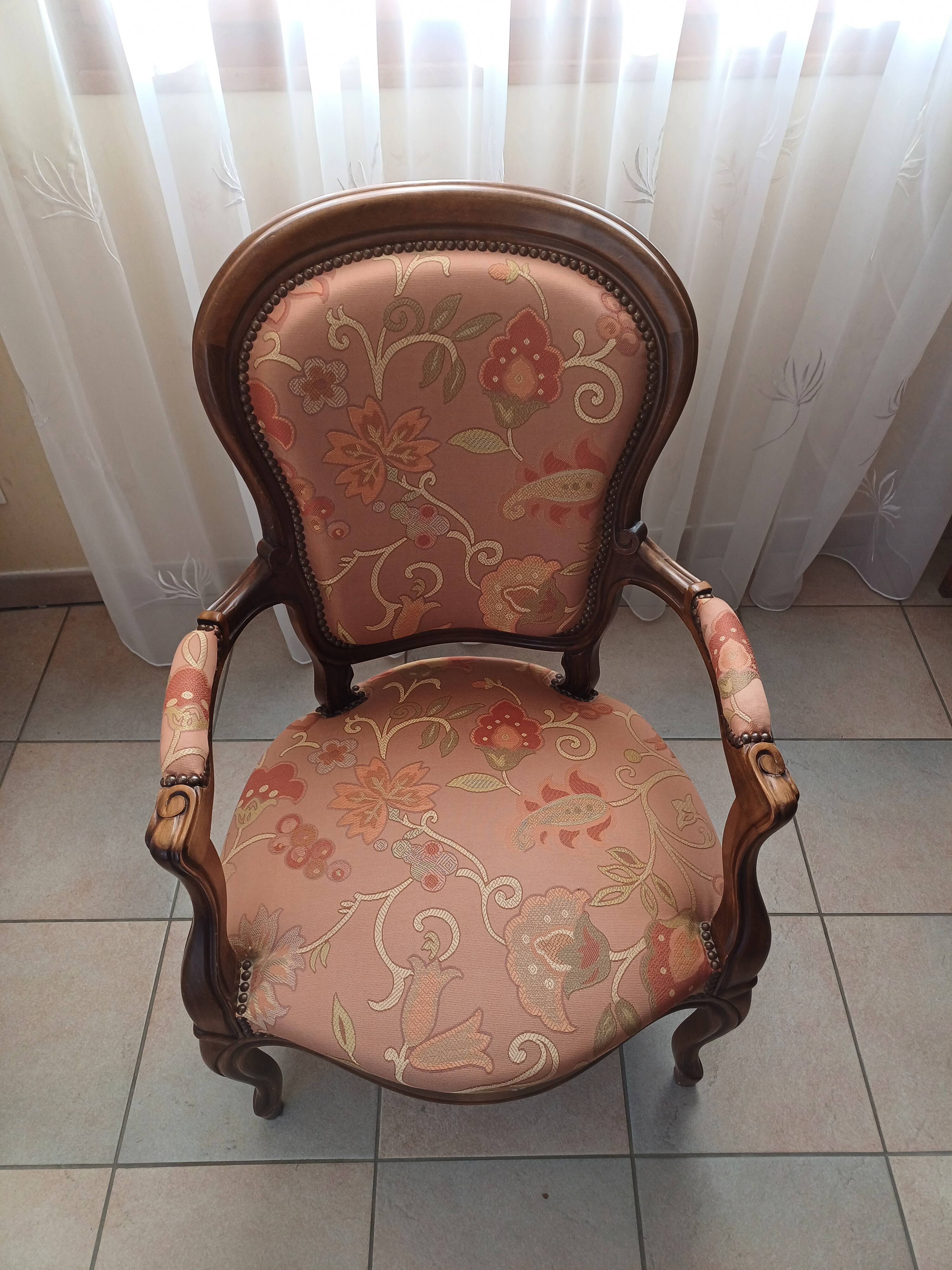 Chaise accoudoir Louis Philippe