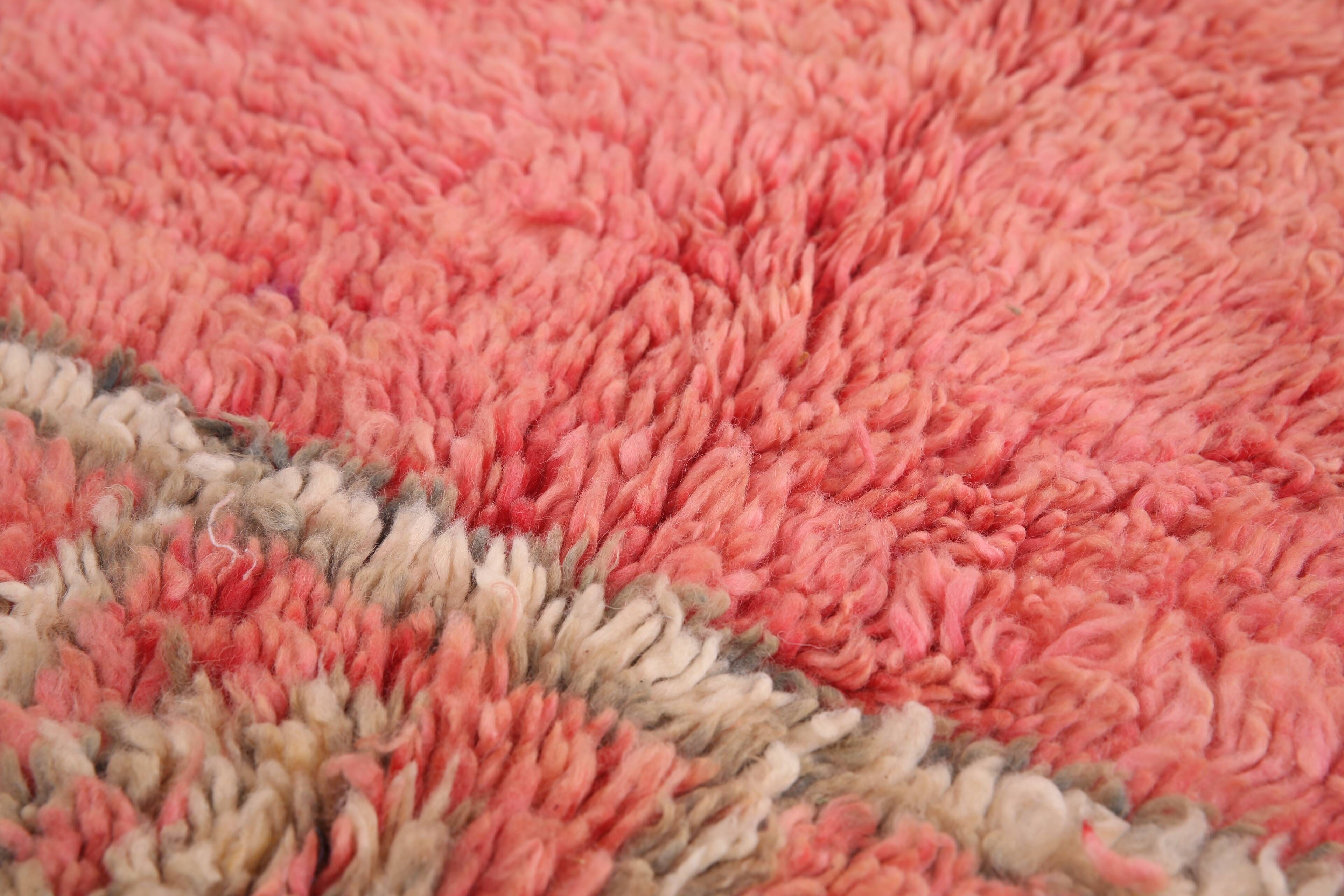 Peach Vintage Moroccan Rug 166 x 277 cm - Berber Wool Rug - Handmade Rug