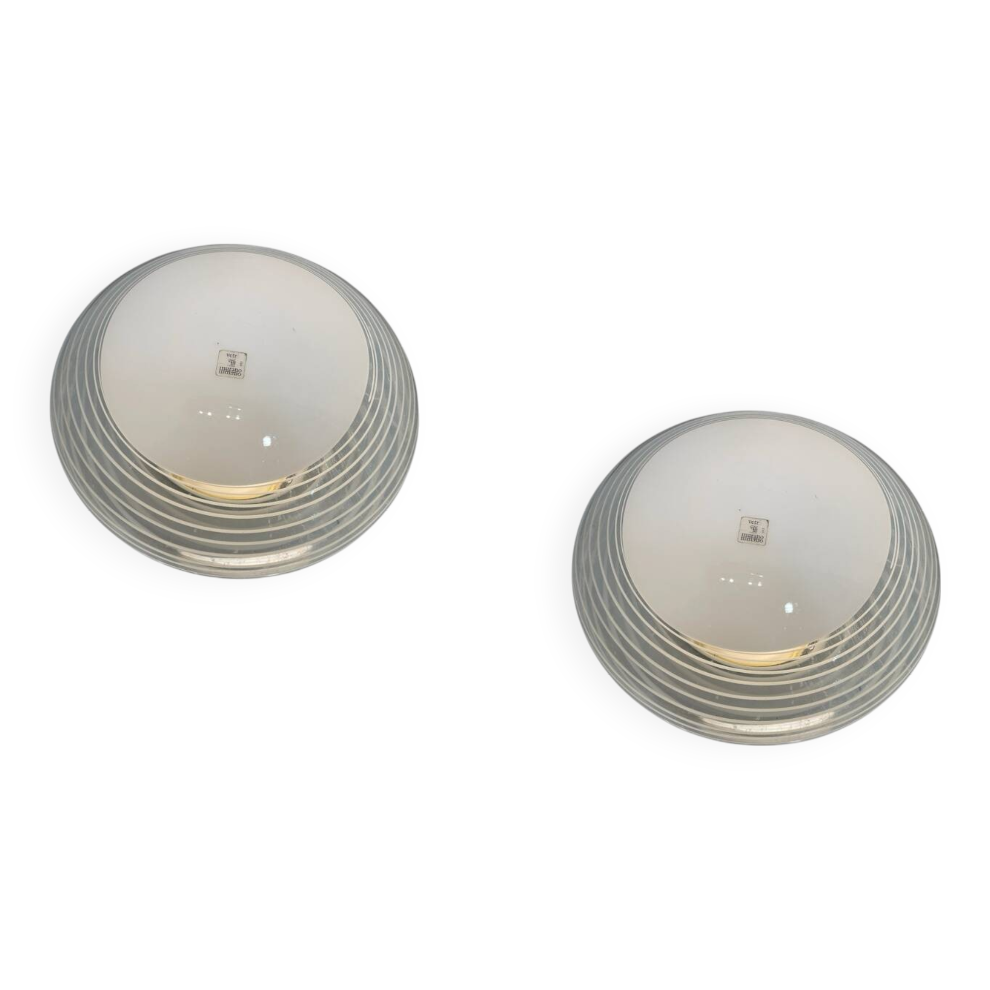 Murano Glass Flushmounts Set of 2
