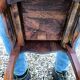 Pair of bedside tables in old Louis XV style marquetry