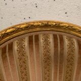 Louis xvi style shepherdess in gilded wood xx century