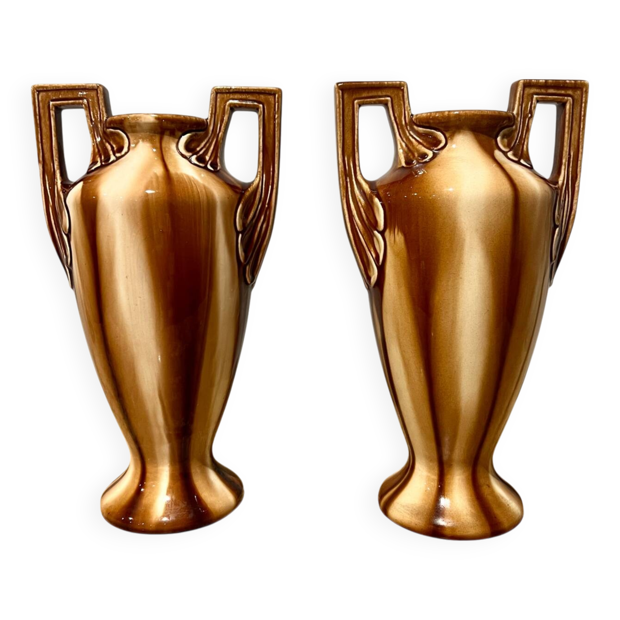 Pair of louis gueulle vases