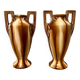 Pair of louis gueulle vases