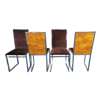 Suite of 4 chairs, 1970s