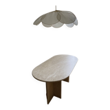 Travertine dining table