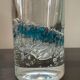 Vintage cylindrical crystal vase with inclusion