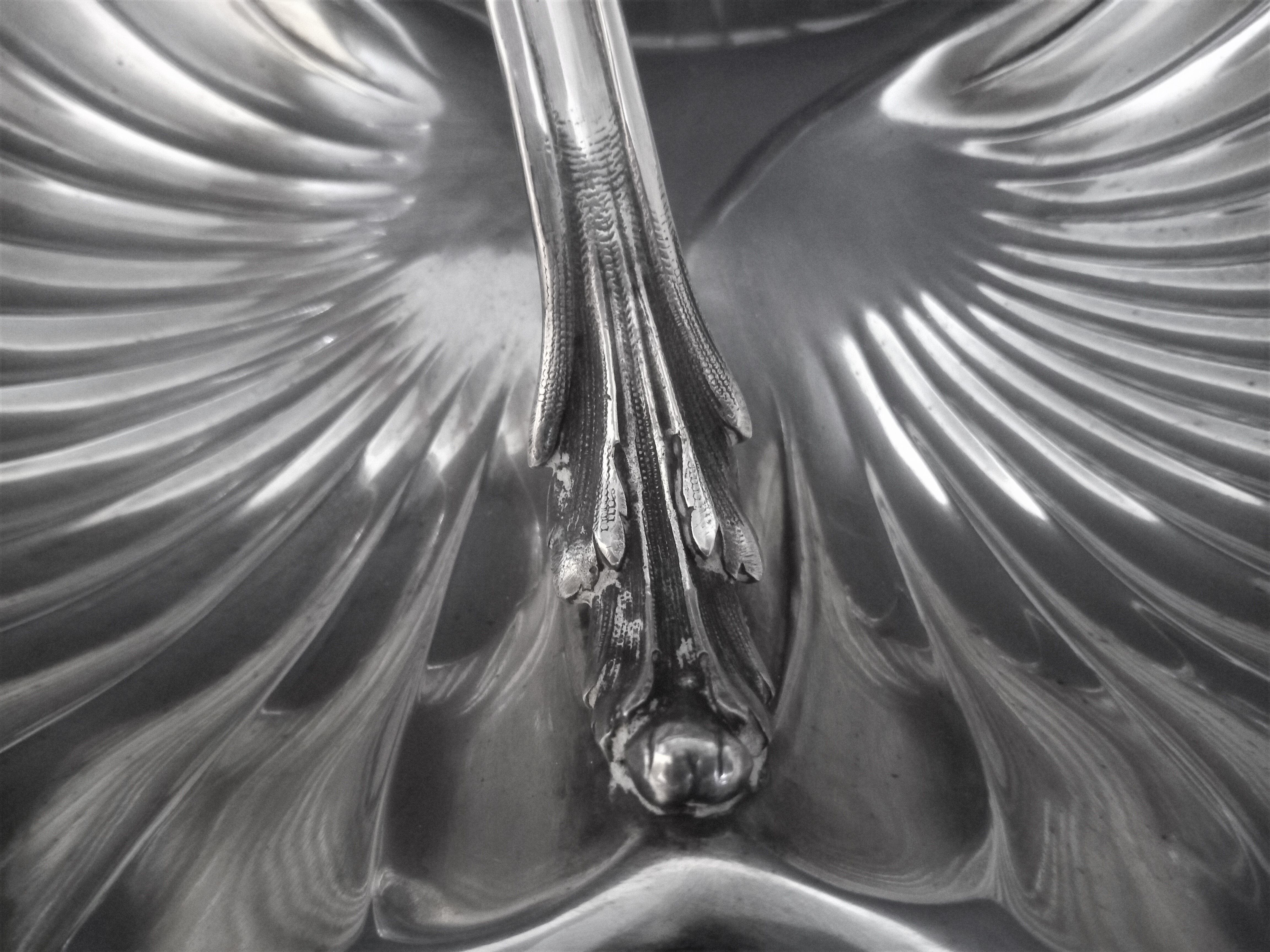 Servant on feet in silver metal louis XV style, goldsmith Victor Saglier 1897