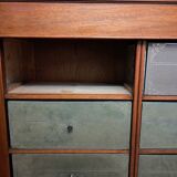 Mahogany and leather cardboard box