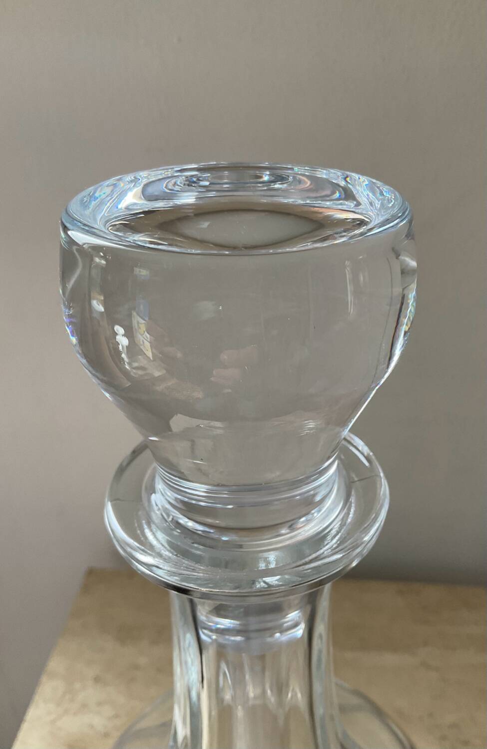 Vintage crystal whiskey decanter