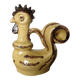 Ceramic candlestick "the rooster" from Périgourdine pottery, 1960